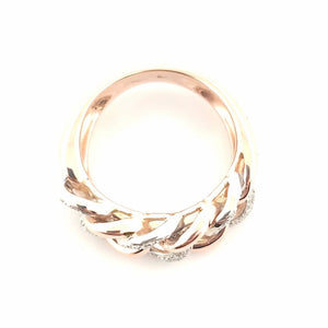 Anello oro Rosa 18kt Diamanti 0,24 Ct Grumette-2b Gioielli