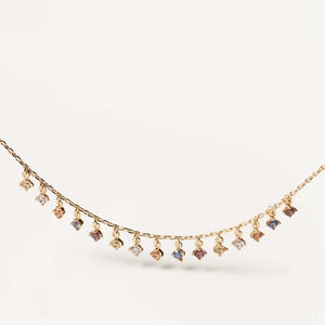 Collana PdPaola CO01-192-U Five Willow in argento 925 placcato oro 18 Kt-2b Gioielli