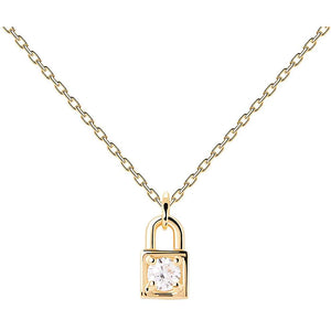 Collana PdPaola CO01-487-U Essentials Lucchetto argento donna-2b Gioielli