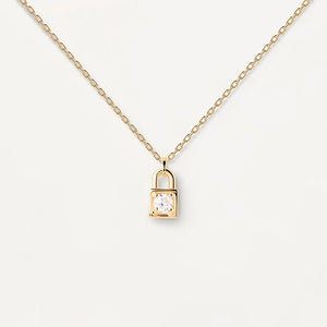 Collana PdPaola CO01-487-U Essentials Lucchetto argento donna-2b Gioielli