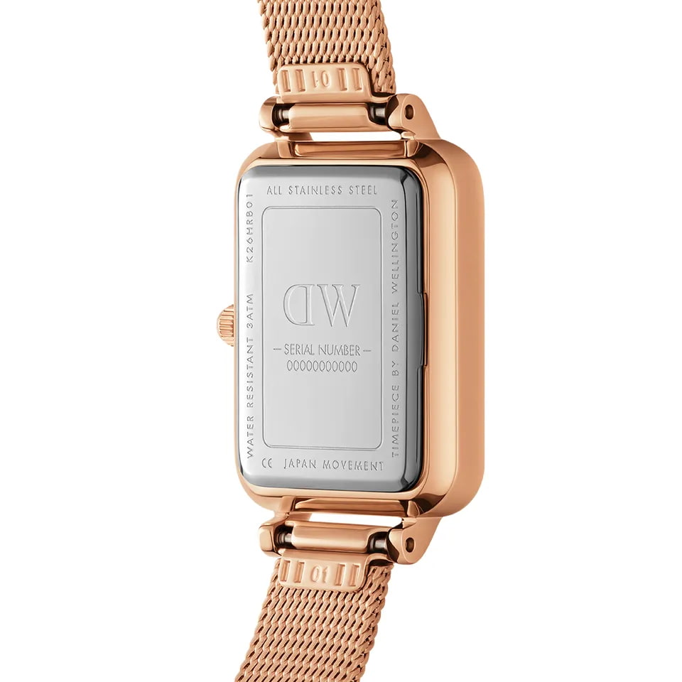 Orologio DW Quadro Pressed Unitone 20x26 mm oro rosa DW00100484 donna-2b Gioielli