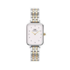 Orologio DW Quadro Lumine 5-Link Two-Tone DW00100625 donna 20 mm-2b Gioielli