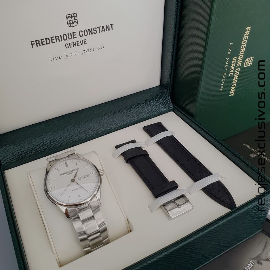 Orologio Frederique Constant Classics FC-304ST5B6B automatico con doppio cinturino-2b Gioielli