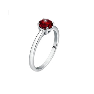 Anello Live Diamond oro bianco 18Kt con rubino Ct 1,00-2b Gioielli