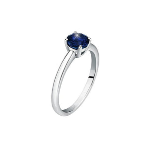 Anello Live Diamond oro bianco 18Kt con zaffiro Ct 1,50-2b Gioielli