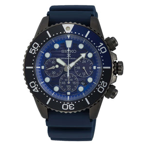 Orologio Seiko PROSPEX Save the Ocean Black cronografo Diver solare SSC701P1 43 mm-2b Gioielli
