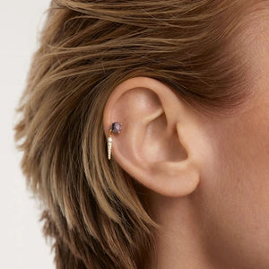 Mono orecchino PdPaola PG01-720-U Yoki charoite argento donna-2b Gioielli