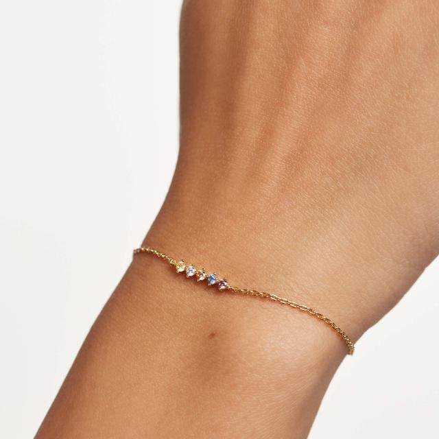 Bracciale PdPaola PU01-110-U Five Sage in argento 925 placcato oro 18 Kt-2b Gioielli