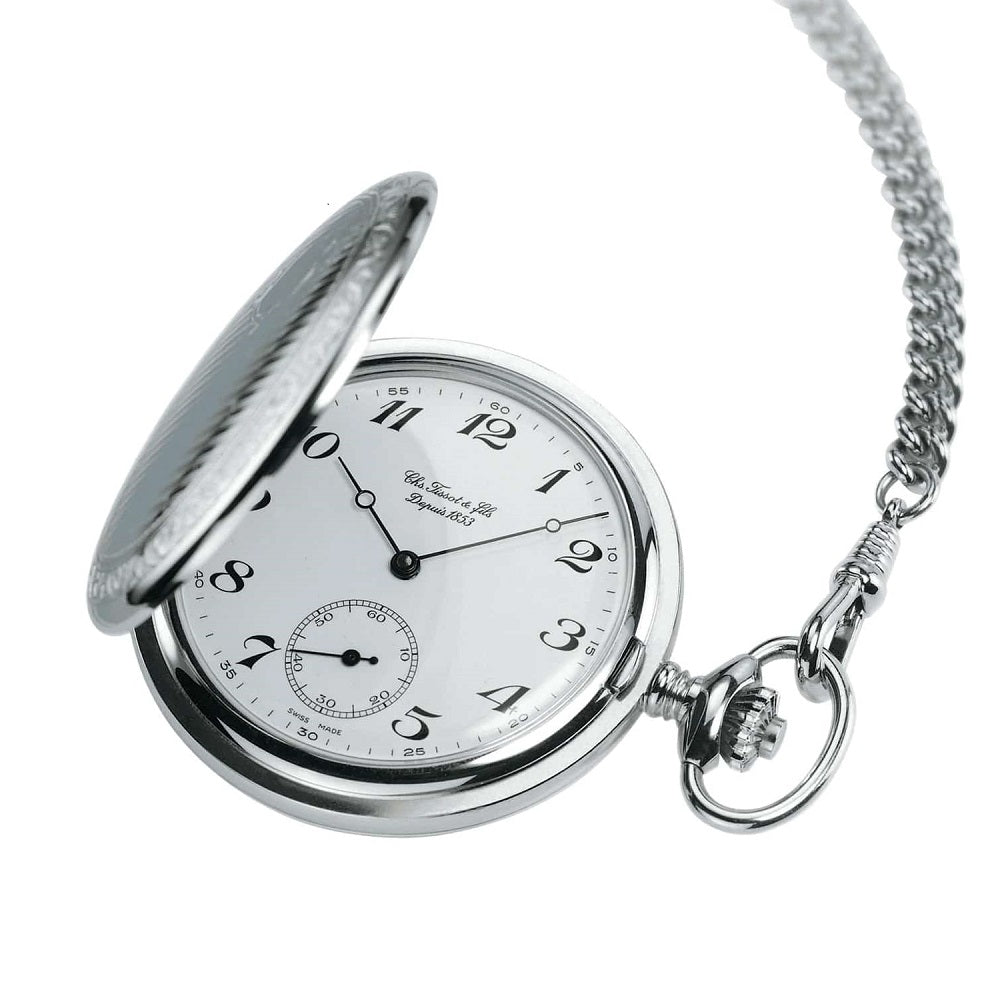 Orologio Tissot Savonnette Mechanical T83.6.402.12 da tasca a carica manuale 50 mm-2b Gioielli