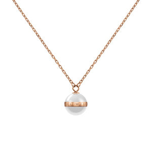 Collana DW Aspiration DW00400157 rose gold ceramica bianca-2b Gioielli