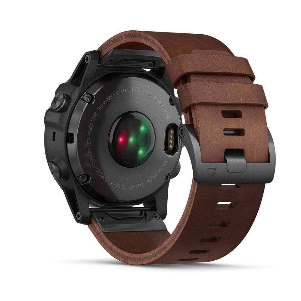 Orologio Garmin Fenix 5X Plus Gray Sapphire 51mm pelle marrone 010-01989-03-2b Gioielli
