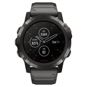 Orologio Garmin Fenix 5X Plus Sapphire Titanium DLC Carbon Gray 51mm 010-01989-05-2b Gioielli