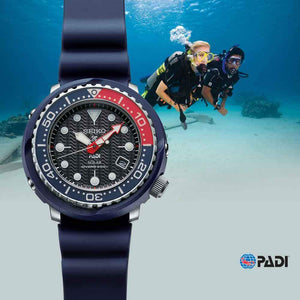 Orologio Seiko PROSPEX PADI TUNA SOLAR Diver pepsi SNE499P1-2b Gioielli
