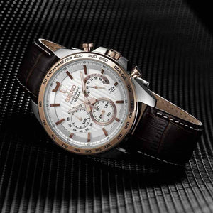 Orologio Seiko Sport cronografo quarzo pelle SSB306P1-2b Gioielli