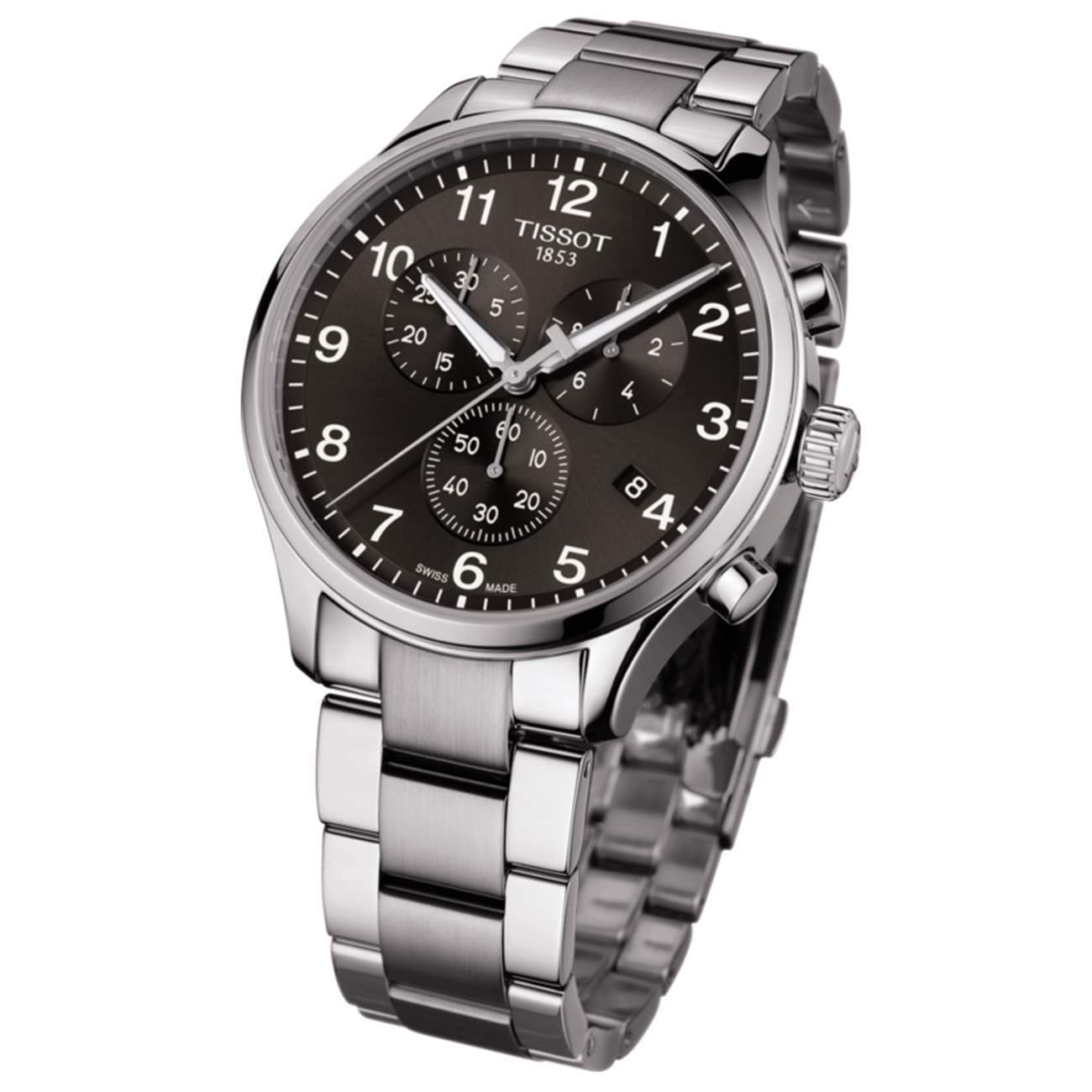 Orologio Tissot Chrono XL T116.617.11.057.01 cronografo uomo 45mm nero acciaio-2b Gioielli