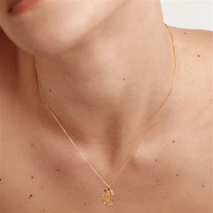 Collana PdPaola CO01-263-U Lettera D in argento 925 placcato oro 18 Kt-2b Gioielli