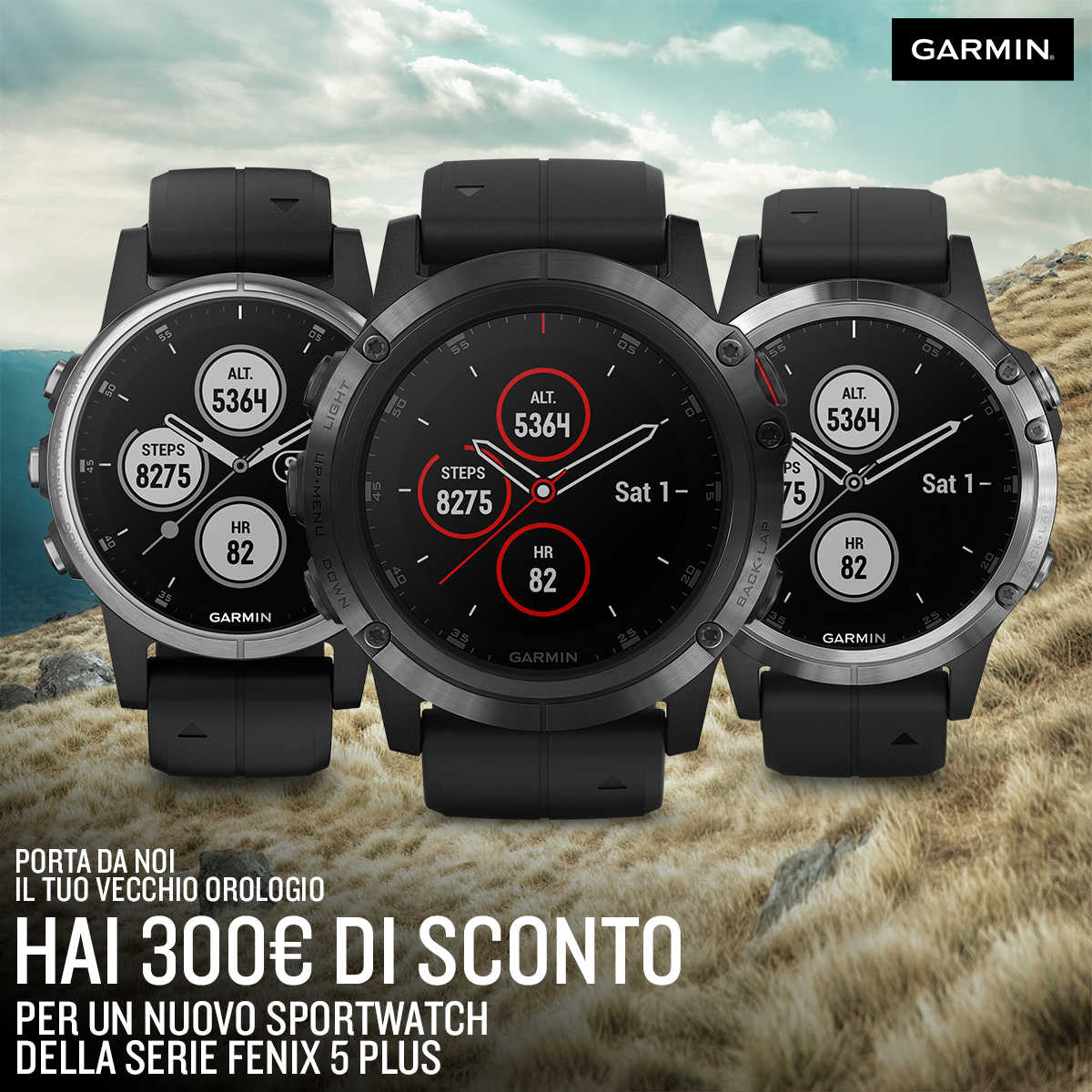 Promo Garmin Fenix 5 Plus sconto 300