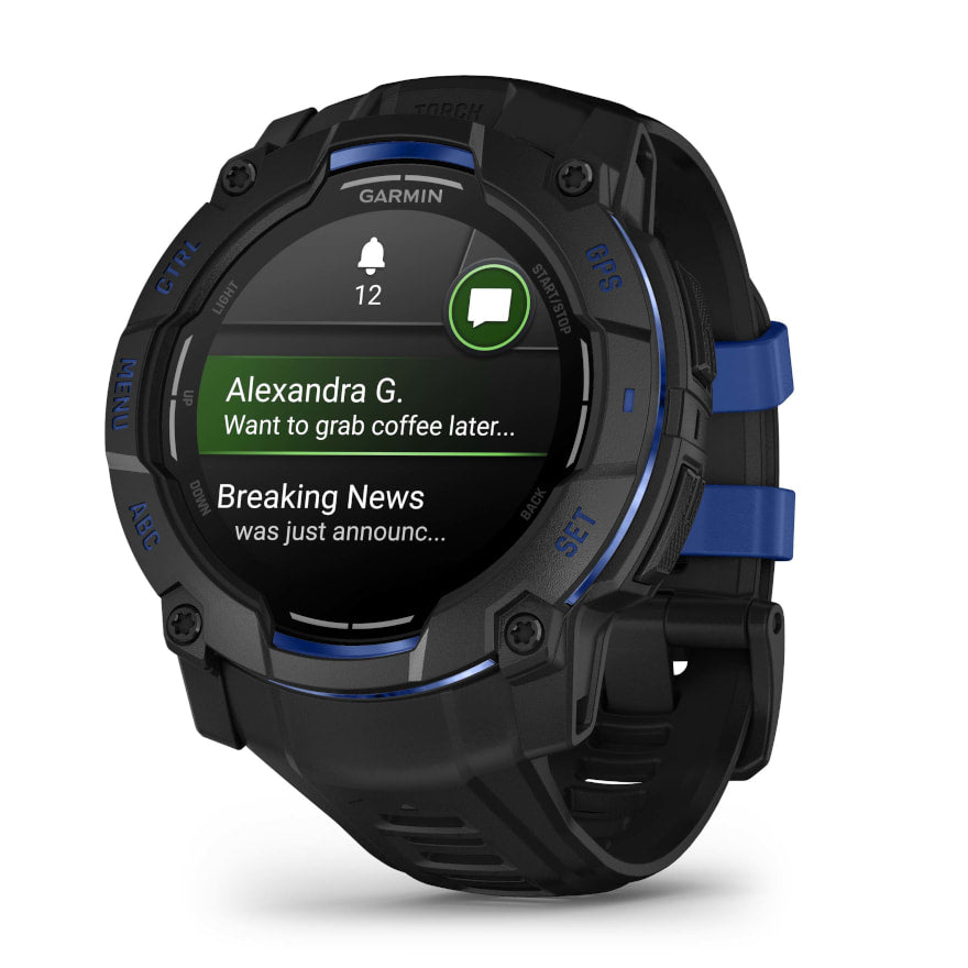 Orologio Garmin Instinct 3 AMOLED Black Bolt Blue 010-03020-03 Limited Edition 50 mm-2b Gioielli