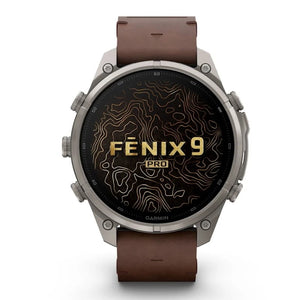 Garmin fēnix® 9 PRO 47 mm AMOLED  Sapphire 010-04336-41 - Titanio e pelle+silicone