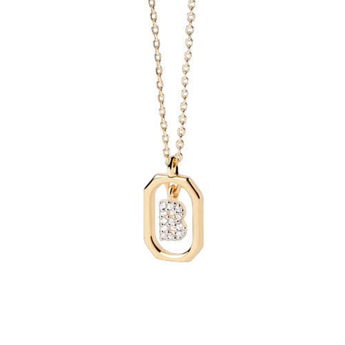 Collana PdPaola Lettera B Mini CO01-513-U argento donna-2b Gioielli