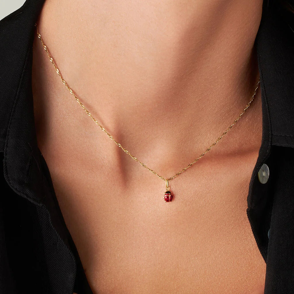 Ciondolo Stroili Poeme oro giallo 375 donna coccinella-2b Gioielli