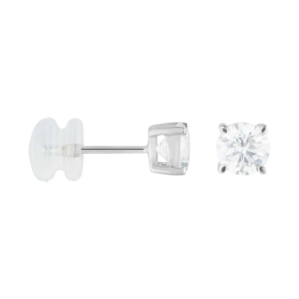 Orecchini Stroili Bon Ton oro bianco 375 donna punto luce 5 mm-2b Gioielli