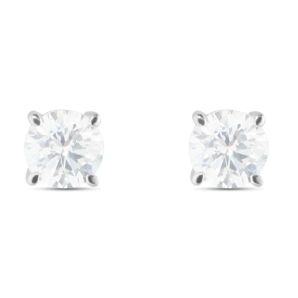 Orecchini Stroili Bon Ton oro bianco 375 donna punto luce 5 mm-2b Gioielli
