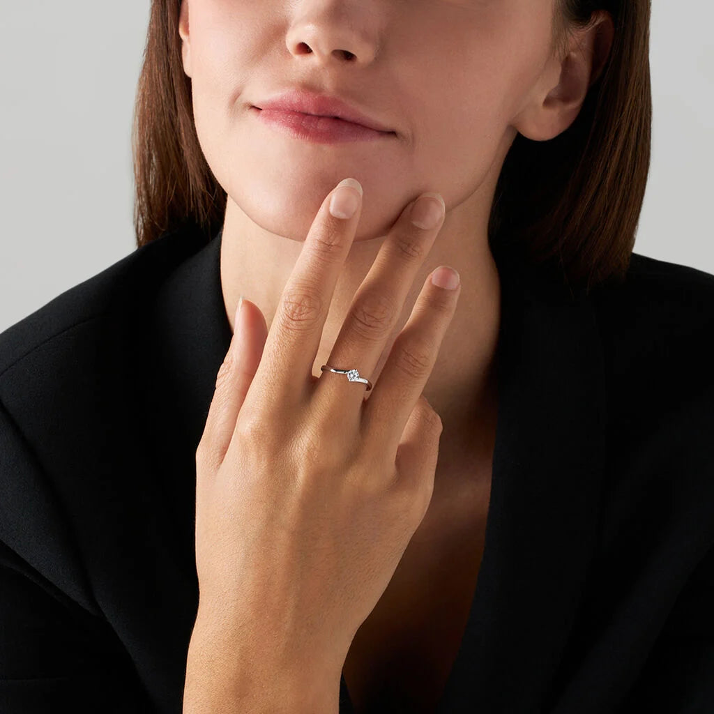 Anello Stroili Claire Oro Bianco 375 donna misura 16-2b Gioielli