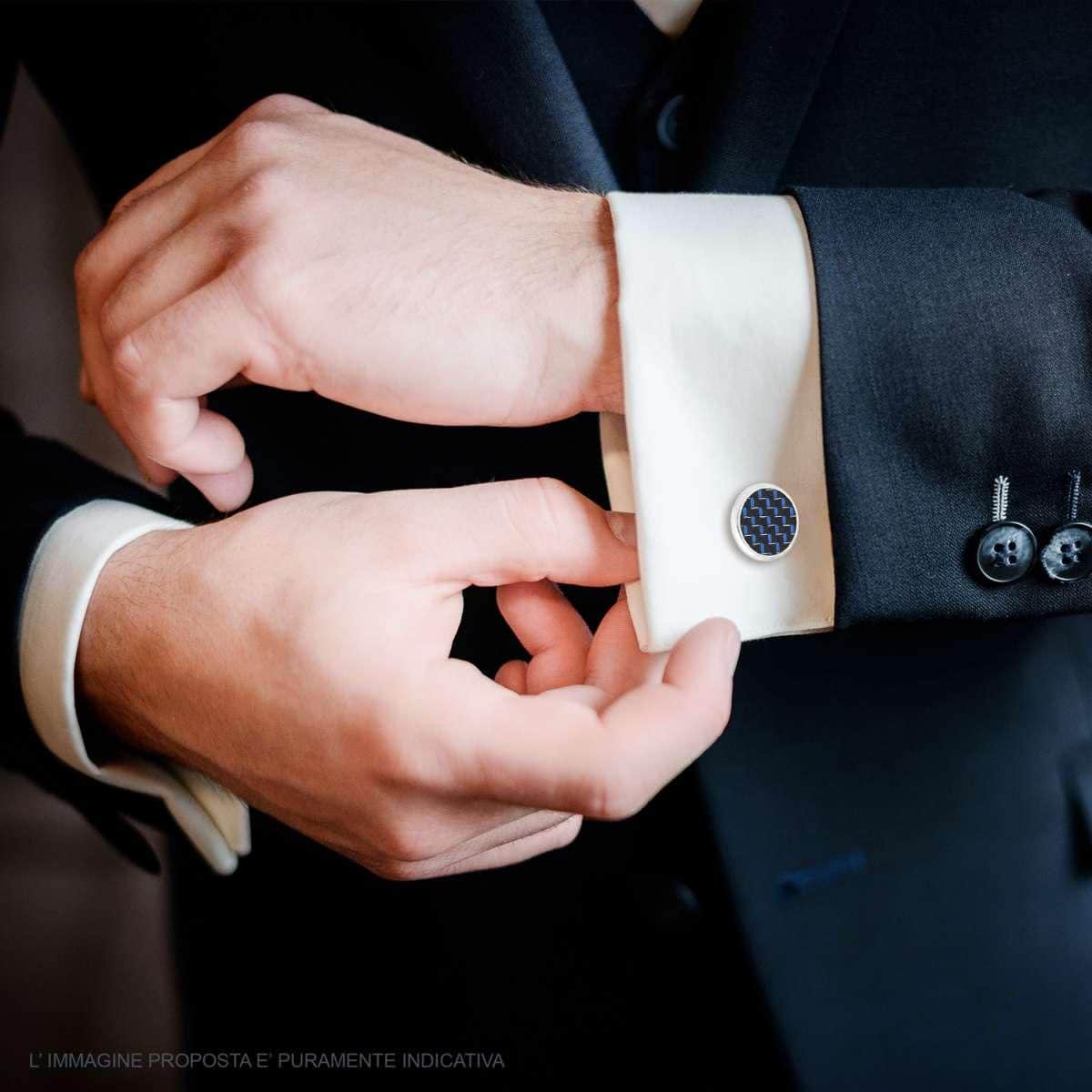 Gemelli uomo in acciaio tondi-2b Gioielli