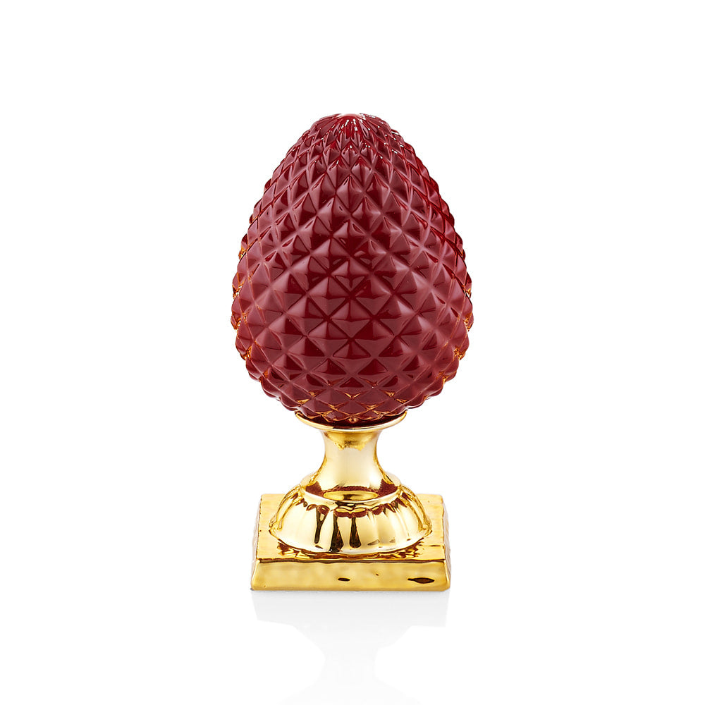 Scultura Ottaviani Pigna Diamante rosso-oro-2b Gioielli