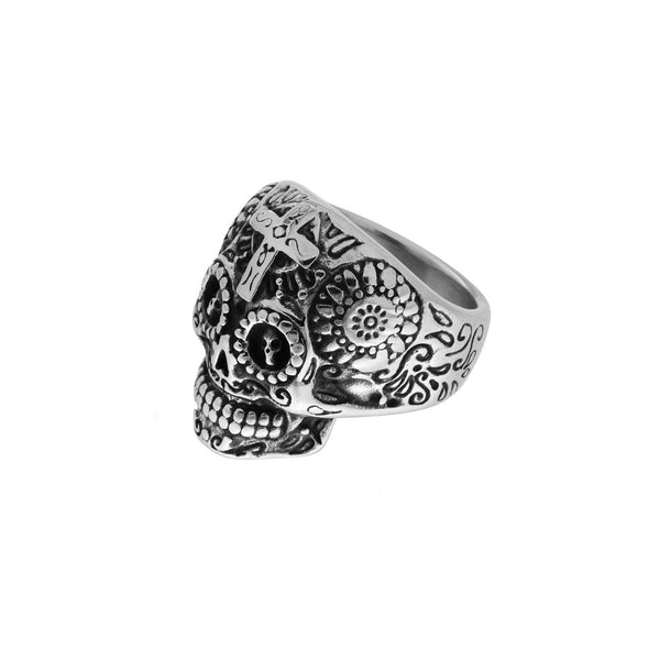 Anello Da Uomo Taffstyle In Acciaio Inox – Teschio – Colore Argento, Varie Miselle