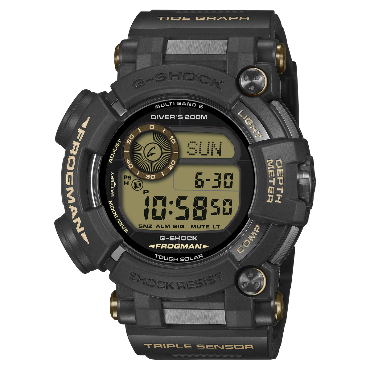 Casio G-SHOCK Frogman GWF-D1000BC-1ER ISO 200 m Tough Solar-2b Gioielli