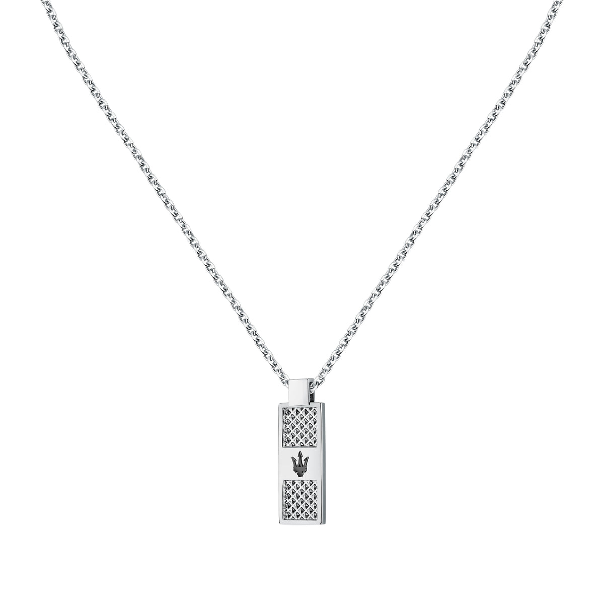 Collana Maserati Iconic JM423AVD20 uomo in acciaio con pendente-2b Gioielli