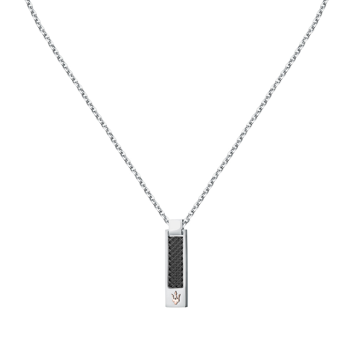 Collana Maserati Iconic JM423AVD19 uomo con pendente nero-2b Gioielli