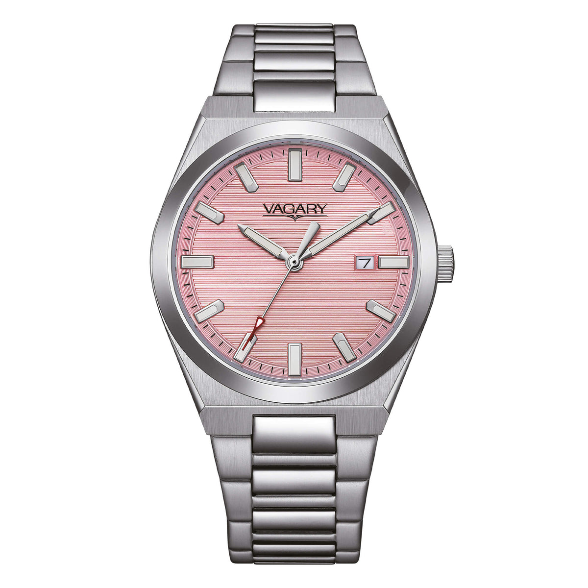 Vagary Timeless IB9-719-91 uomo acciaio quadrante rosa 38 mm-2b Gioielli