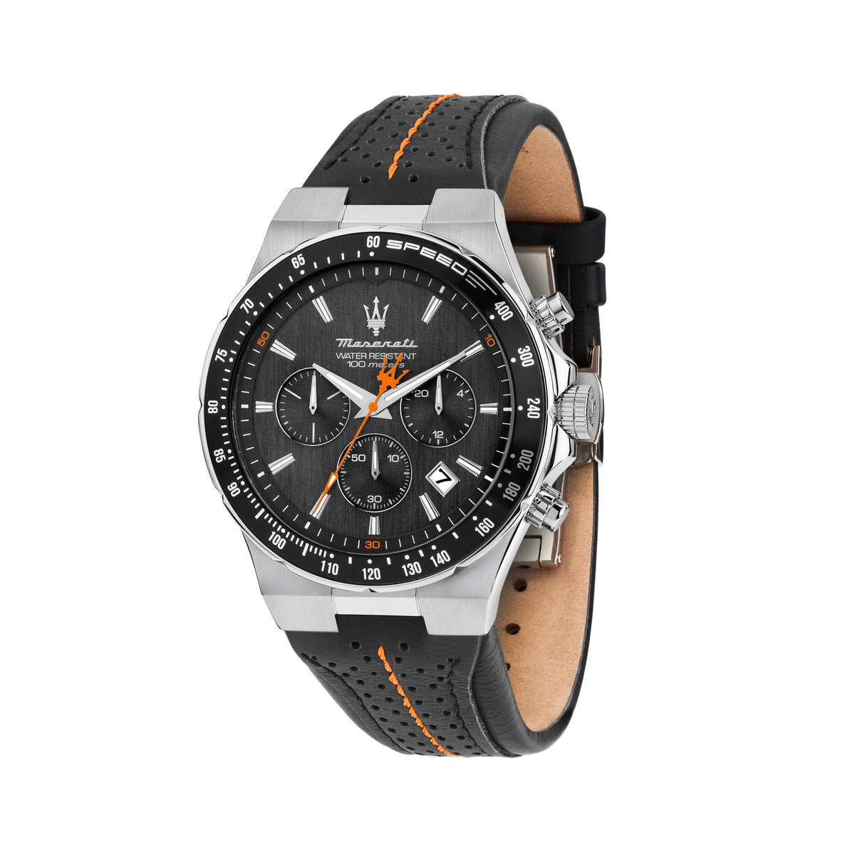 Orologio Maserati Sfida R8871640008 cronografo nero e arancio-2b Gioielli