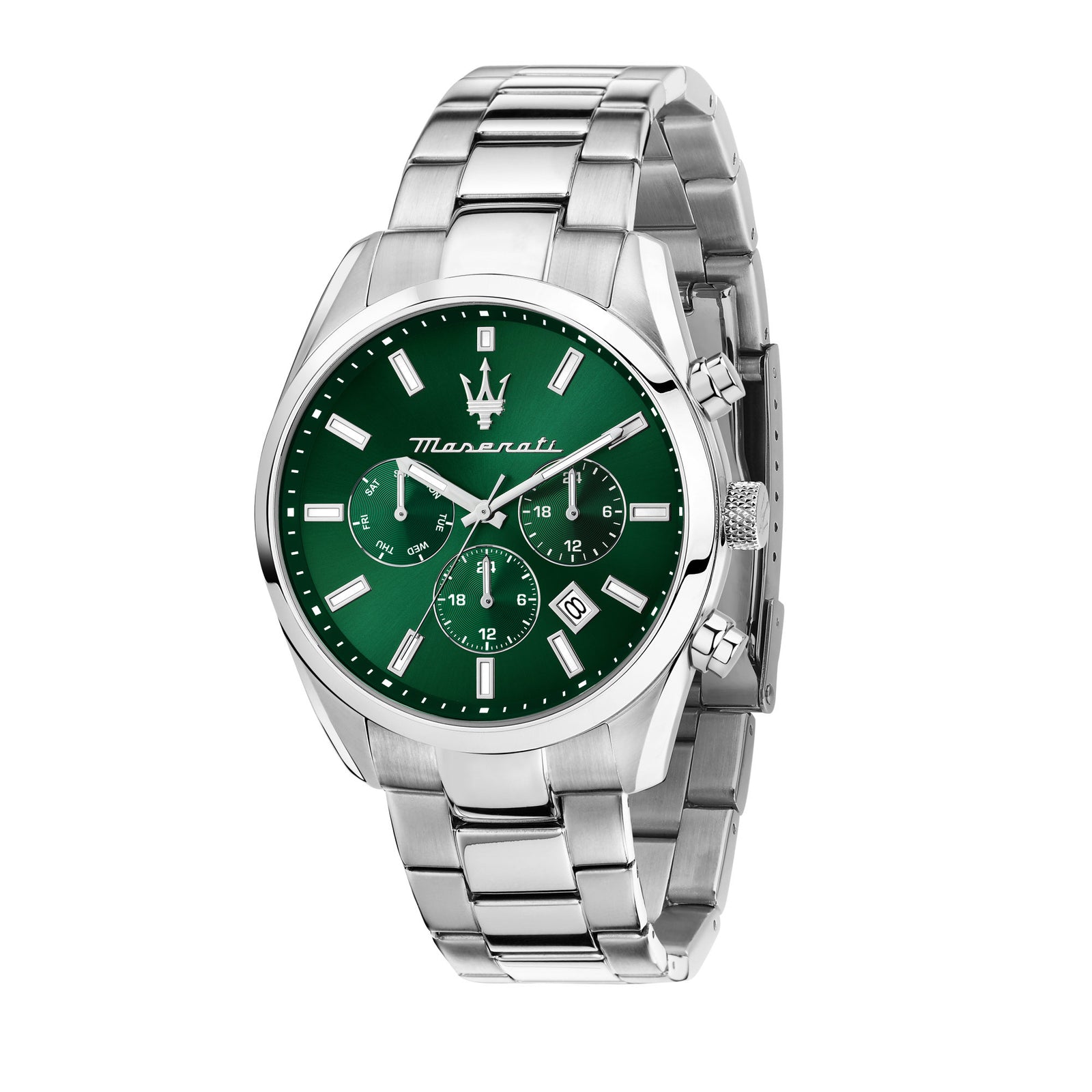 Orologio Maserati Attrazione R8853151034 multifunzione verde 43 mm-2b Gioielli