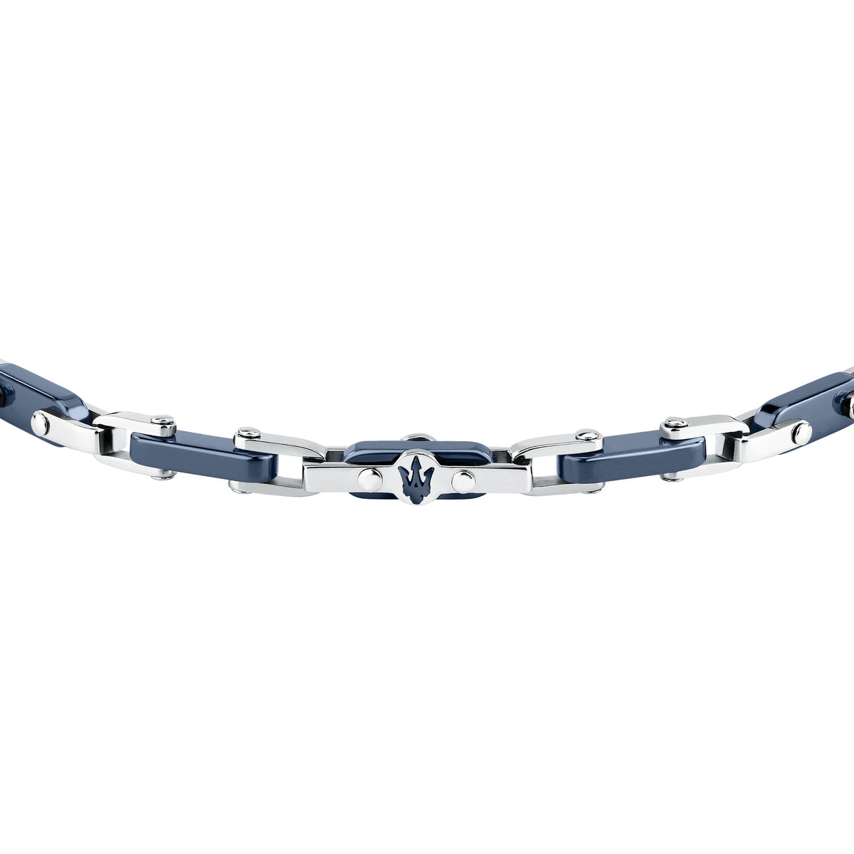 Dettaglio delle maglie blu e del Tridente centrale sul Maserati JM226ATZ76