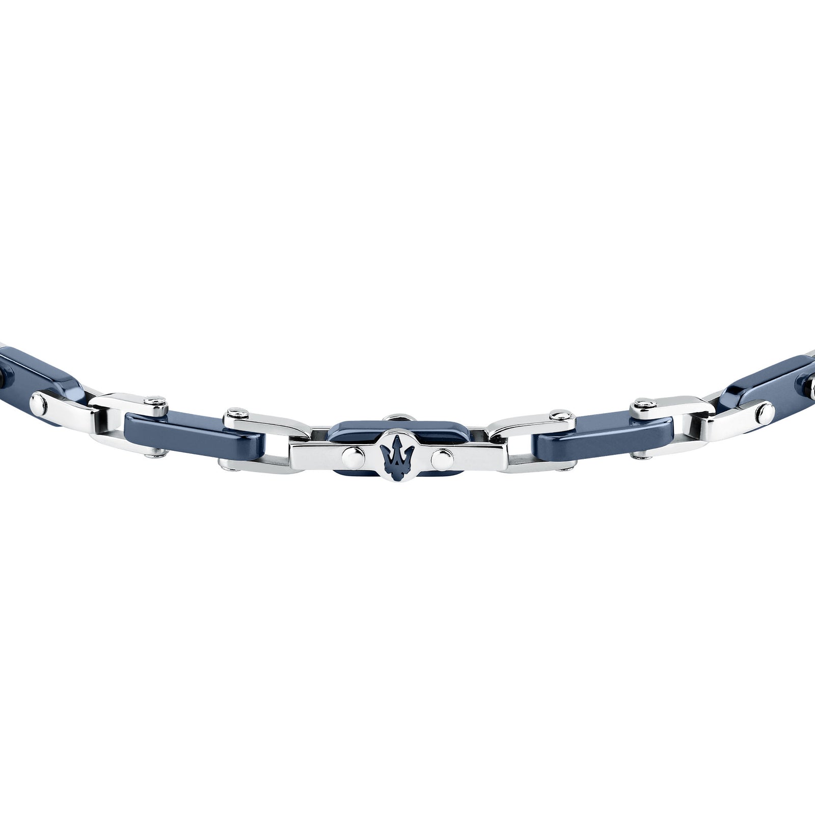 Dettaglio delle maglie blu e del Tridente centrale sul Maserati JM226ATZ76