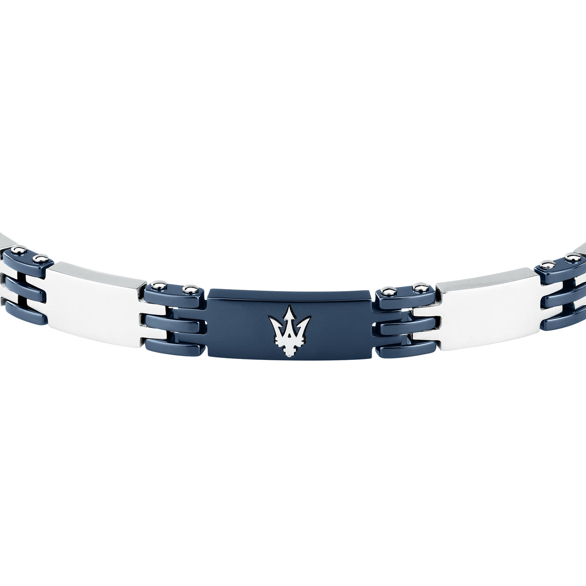 Bracciale Maserati Ceramic JM426ATZ104 uomo in ceramica chiara e dettagli blu-2b Gioielli