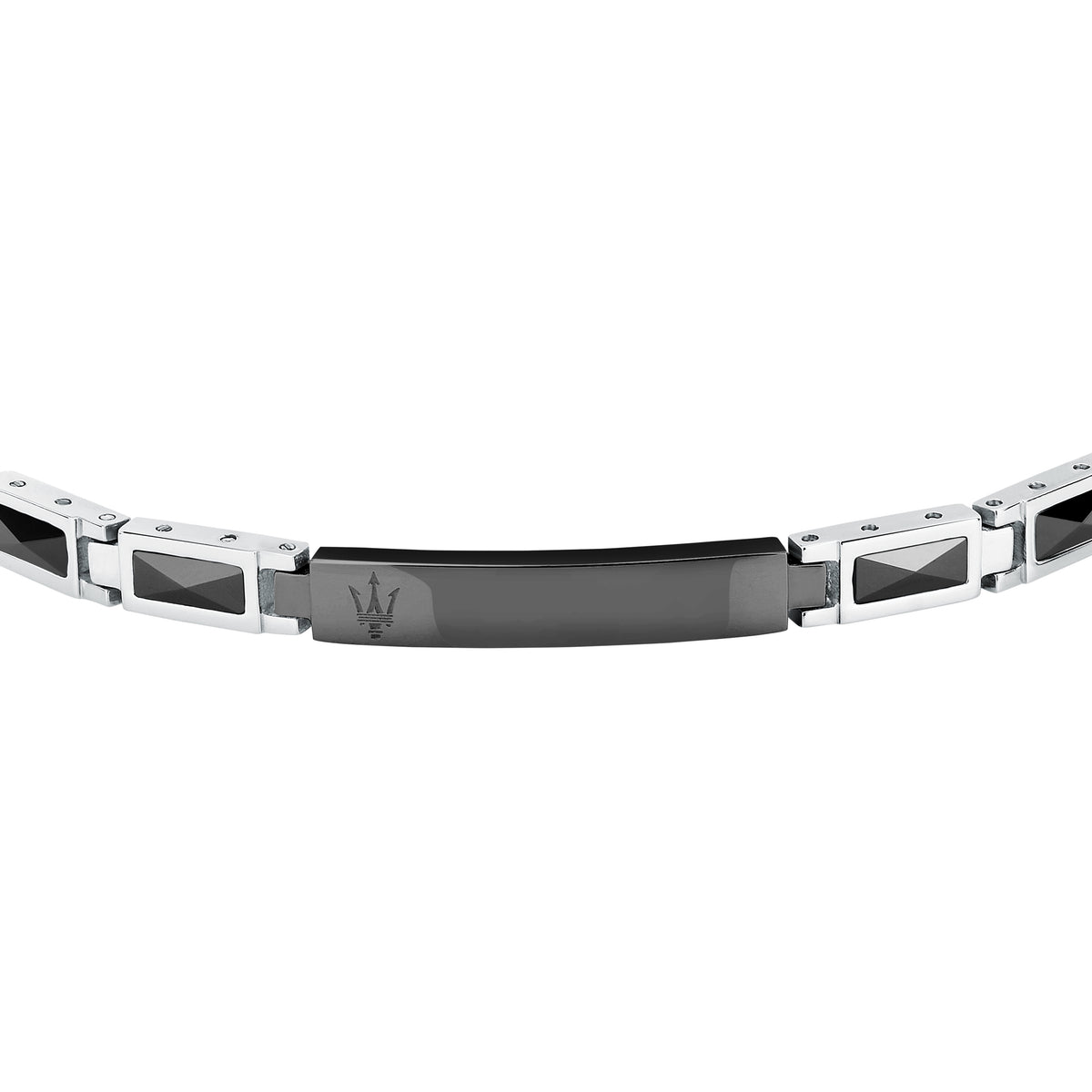 Bracciale Maserati Ceramic JM226ATZ79 uomo nero e argento-2b Gioielli