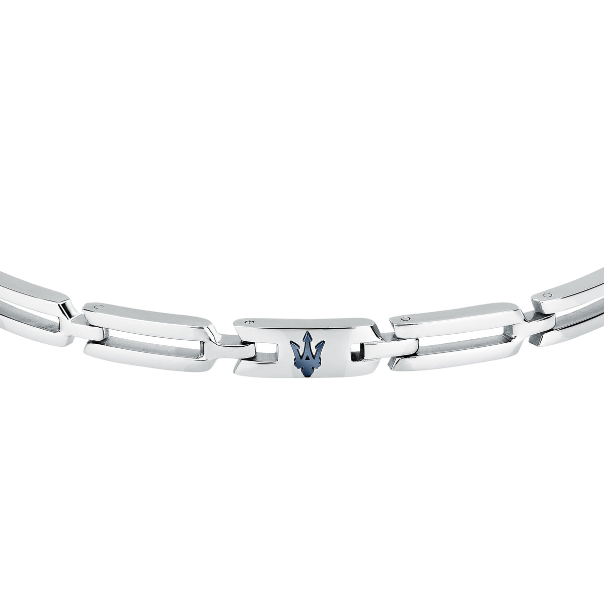 Dettaglio targhetta centrale Maserati JM424AVD73 con Tridente blu