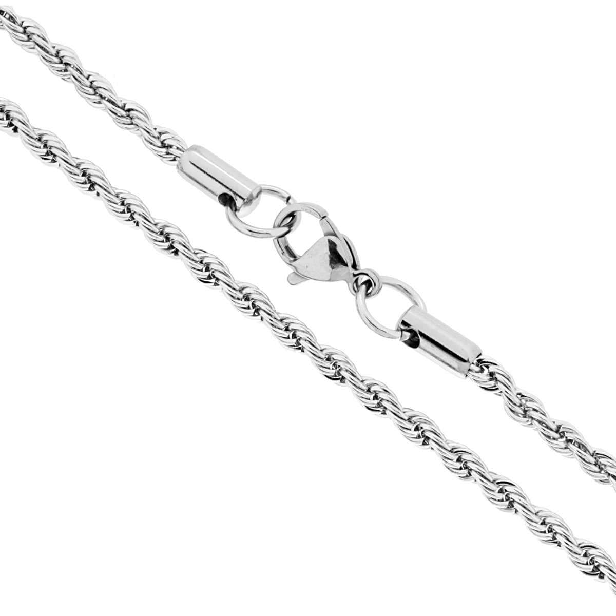Collana in acciaio corda 50 cm-2b Gioielli