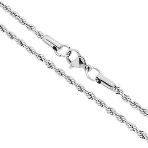 Collana in acciaio corda 50 cm-2b Gioielli