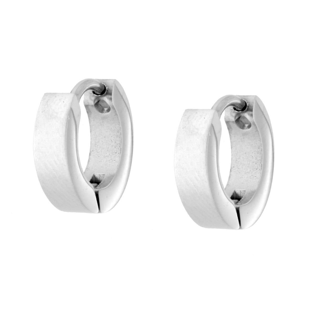 Orecchini in acciaio cerchio 11 mm-2b Gioielli