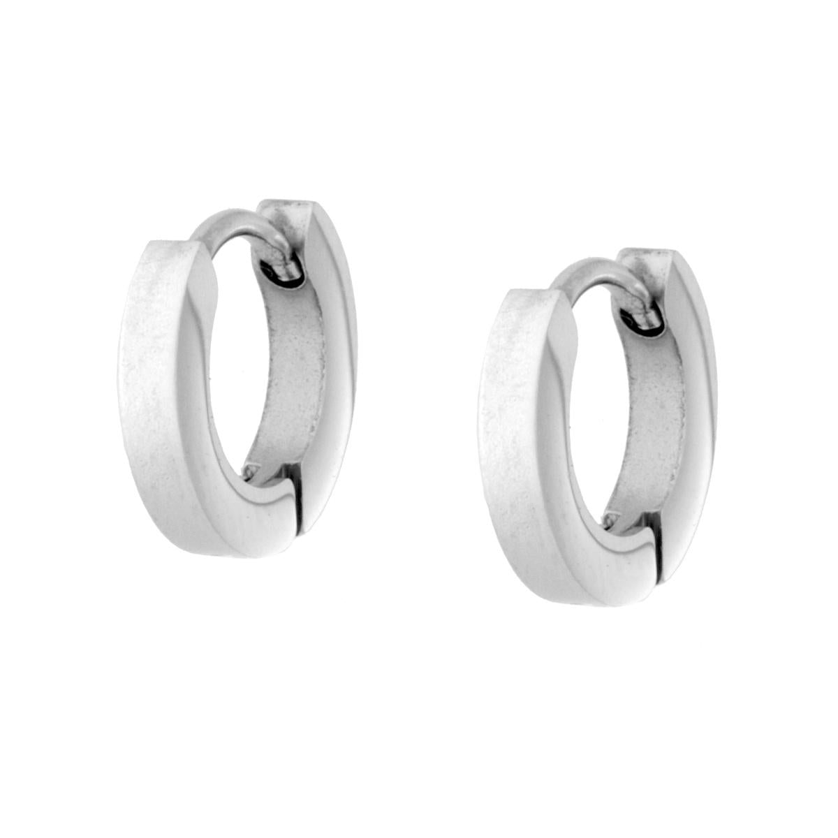 Orecchini in acciaio cerchio 11 mm-2b Gioielli