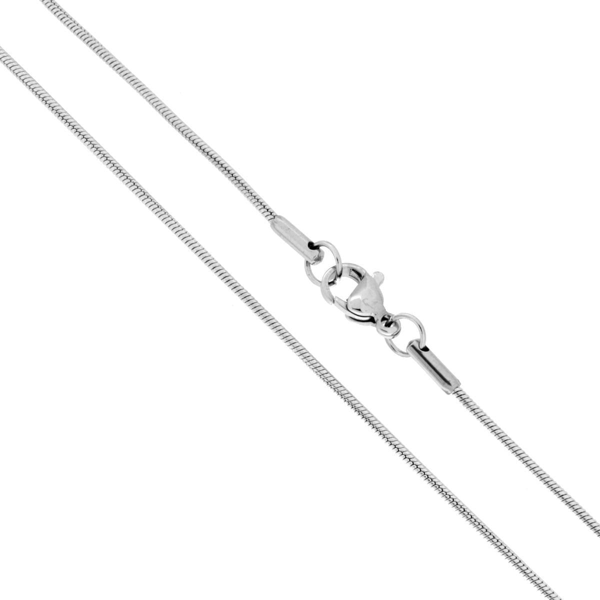 Collana in acciaio coda topo 60 cm-2b Gioielli