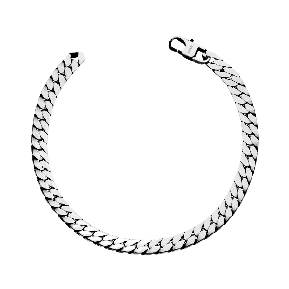 Bracciale uomo in acciaio grumetta 6 mm-2b Gioielli