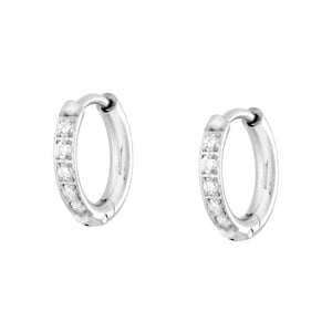 Orecchini donna in acciaio cerchio 12 mm-2b Gioielli