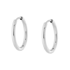 Orecchini in acciaio cerchio 15 mm-2b Gioielli